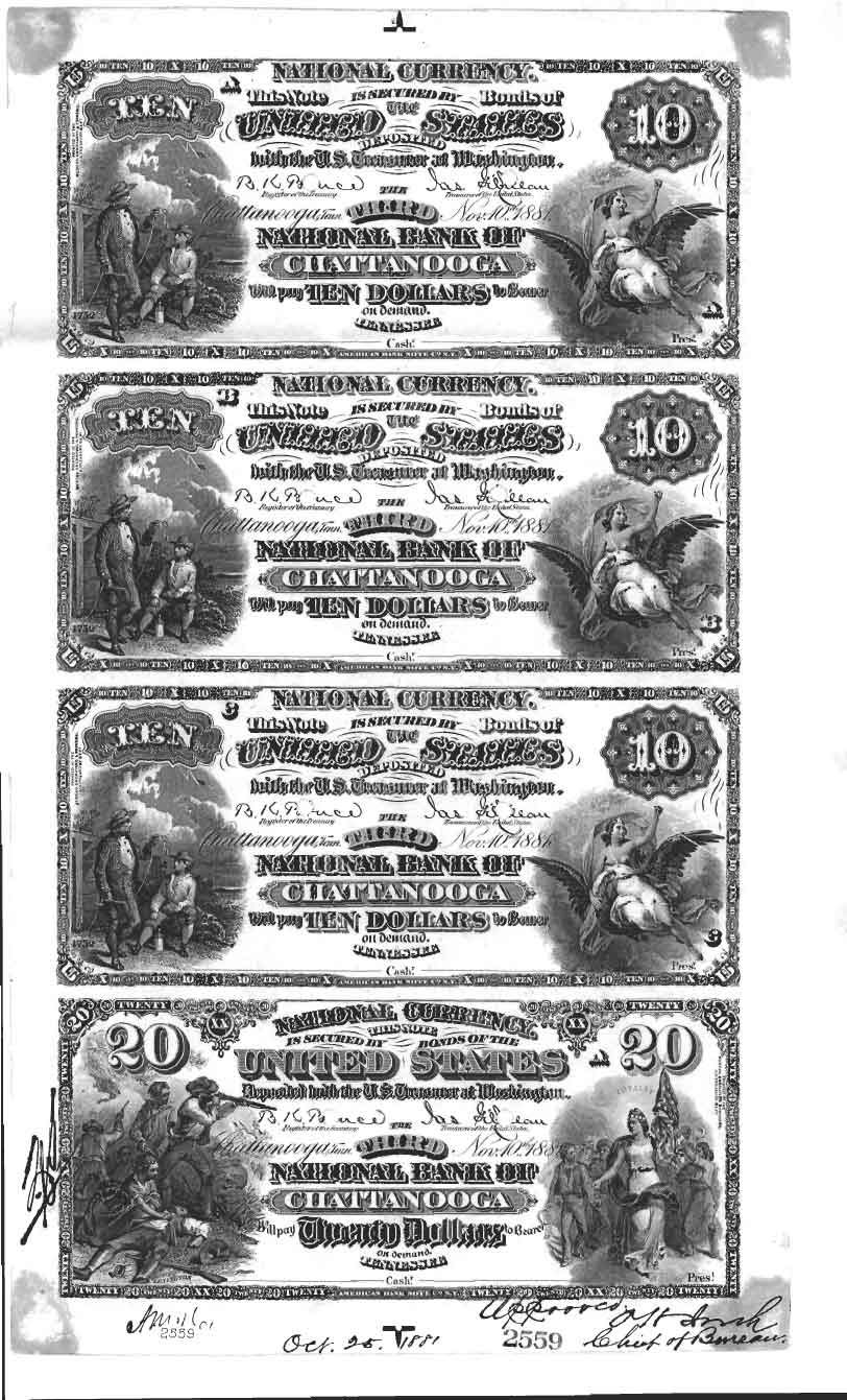 Third NB Sheet 3$10 1$20 11-10-1881 ABN